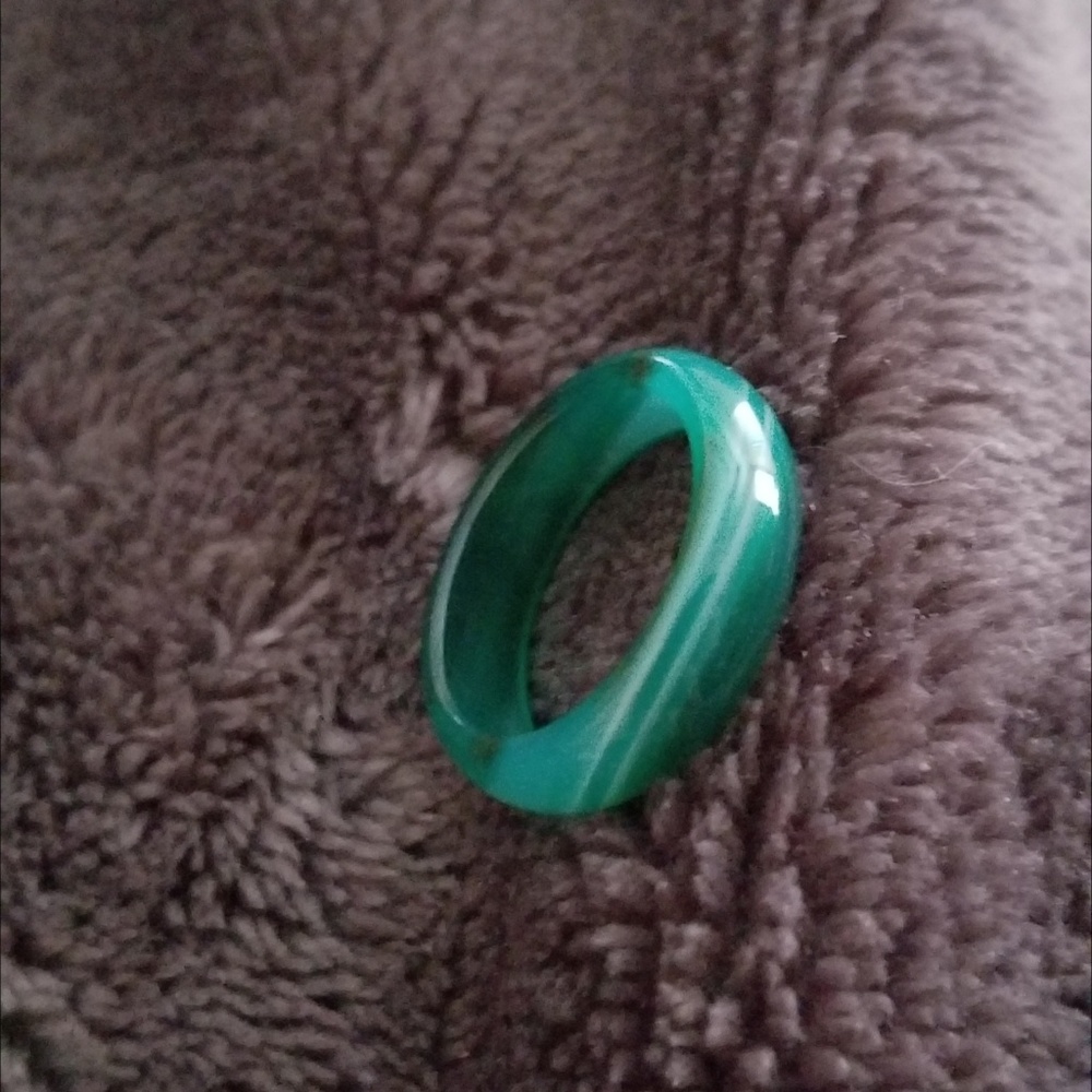 Beautiful natural green agate ring each unique